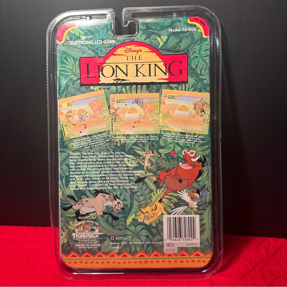 Vintage, Rare, New in Package The Lion King Handheld Tiger Electronic LCD Game - Picture 2 of 2